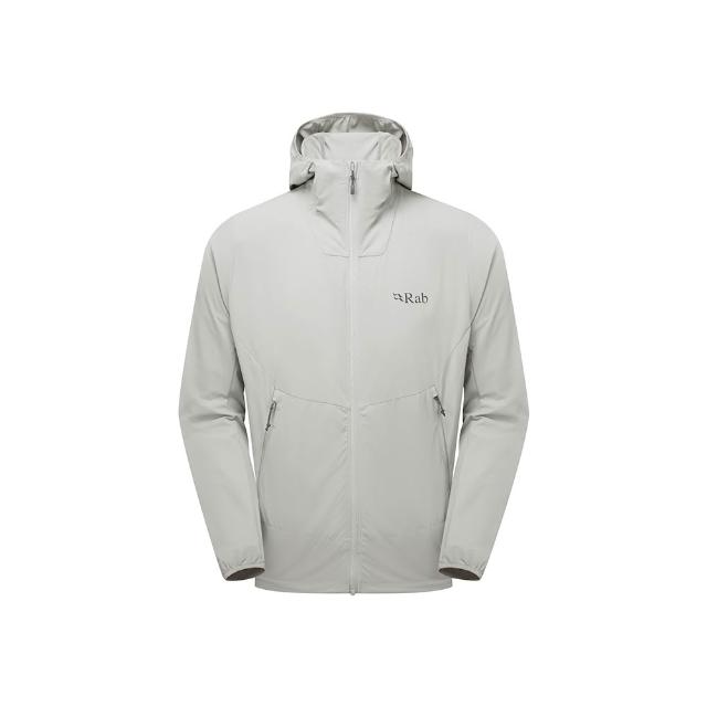 【RAB】Borealis Hoody 彈性防風透氣連帽外套 男款 淺鋅 #QWS76