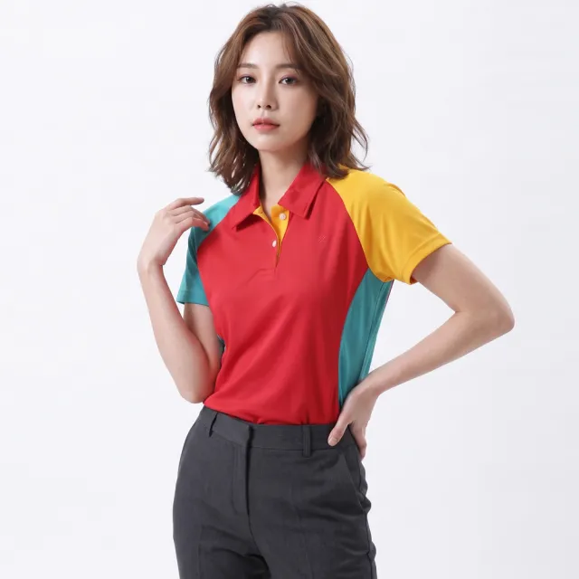 【遊遍天下】MIT 台灣製女款抗UV防曬涼感吸濕排汗機能POLO衫S118紅色(M-5L)