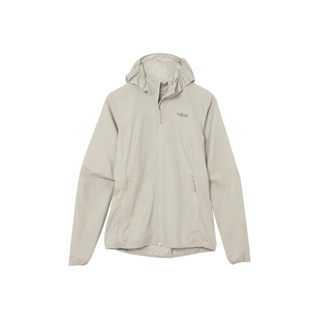 【RAB】Windgather Hoody Wmns 輕量防風連帽外套 女款 鵝卵石白 #QWS85