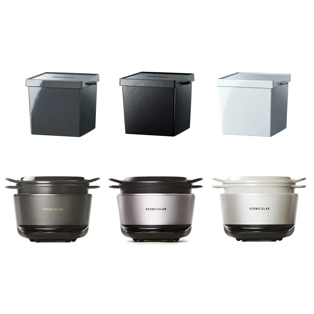 【Vermicular】MINI IH 琺瑯鑄鐵電子鍋+琺瑯鑄鐵鍋方型深烤模(電子鍋/IH電子鍋/鑄鐵鍋/鑄鐵烤模/吐司模)