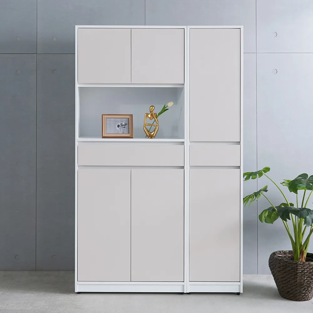 【時尚屋】[GZ13]沃堤思4尺LED燈鞋櫃GZ13-079+081(台灣製/免組裝/鞋櫃組)