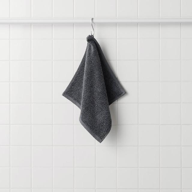 【MUJI 無印良品】棉圈絨雙線織手巾/可吊掛(灰色/柔白/粉米/綠色/墨灰)
