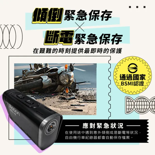 【u-ta】4K超清晰 x 無死角雙鏡頭WiFi行車紀錄器SQ16(單機款 前後鏡頭 可分配調整解析度 騎士必備)