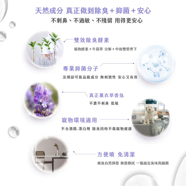 抑菌除臭噴霧 300ml_2入組｜空間除臭｜鞋櫃除臭｜寵物空間｜居家清潔｜抑菌