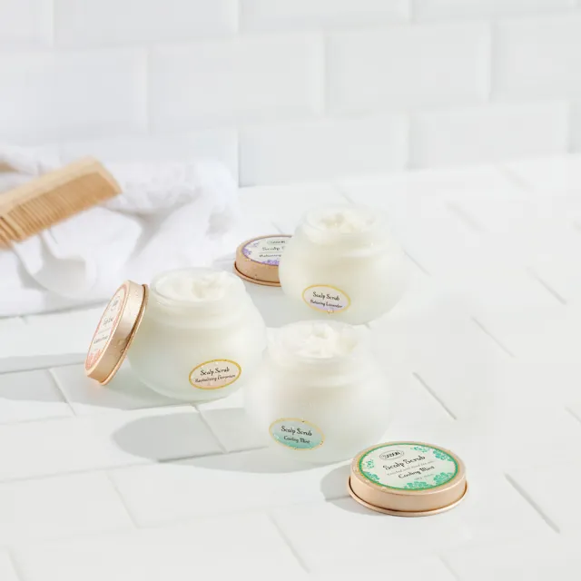 【SABON】官方直營 髮肌養護組(死海鹽頭皮磨砂膏300g+三效修護煥髮膜200ml)