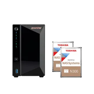 【ASUSTOR 華芸】搭東芝NAS 4TB x2★AS3302T v2 2Bay NAS 網路儲存伺服器
