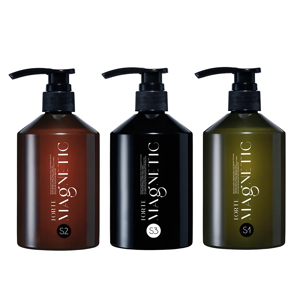 【FORTE】台塑生醫小磁瓶 Magnetic 洗髮精500gx3入-任選(S1蓬鬆/S2柔順/S3深層淨化)