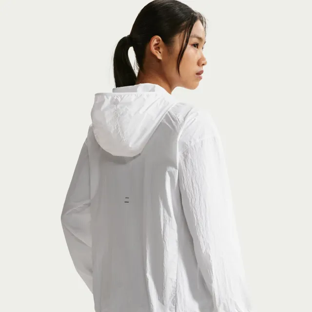 【NIKE 耐吉】外套 女 運動連帽外套 抗UV AS W NK TEMPO UV LIGHT JKT 白 IH7974-100