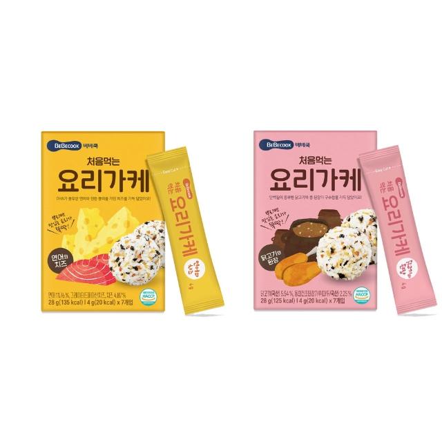 【BEBECOOK 寶膳】韓國 3Y+ 初食拌飯香鬆 28g(鮭魚起司、雞肉味噌) | 符合台灣一般藻類食品規定