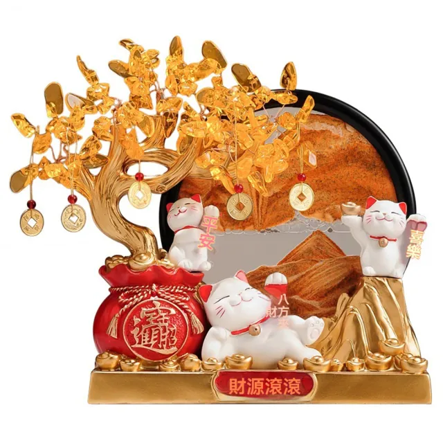 【科凌】招財貓發財樹流沙畫（招財貓/發財樹/流沙畫/客廳）