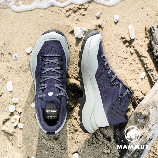 【Mammut 長毛象】Sertig III Mid GTX Women GTX防水中筒健行鞋 海洋藍/鉑金灰 女款 #3030-05580