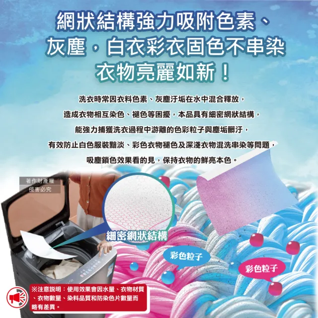 德國DM Denk mit-強效護色除塵防串染拋棄式洗衣防染色片24片/盒(白衣彩衣物烘乾衣機吸色紙防染魔布