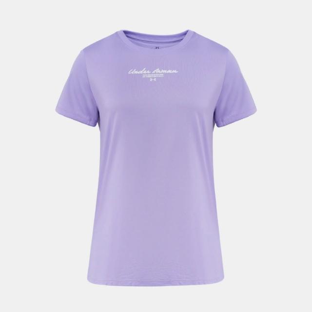 【UNDER ARMOUR】UA99精選 女 Tech Script Graphic 短袖T-Shirt_6005846-538(粉紫)
