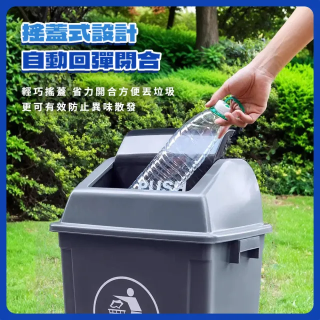 【工具網】垃圾桶 回收桶 蓋子垃圾桶 附蓋垃圾桶 方形垃圾桶 資源回收桶 垃圾分類 180-PTC20C(分類垃圾桶)
