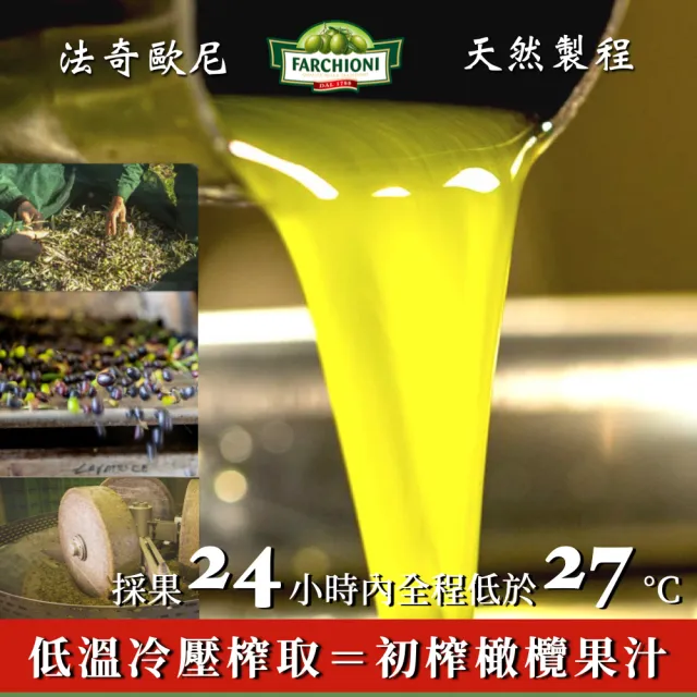 【法奇歐尼】義大利美食家特級冷壓初榨橄欖油500mlX2+巴薩米克醋250mlX1(美味油醋組/生飲級/高多酚/無色素)
