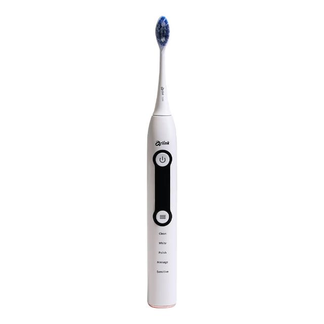 Arlink T200 Arlink T200 充電式音波牙刷,採用高效音波清潔技術,提供防蛀清潔、抗敏感、牙齦護理及美白功效,不含氟安全無虞。適合男、女、青少年、成人、銀髮族及孕婦全家使用,輕鬆維護口腔健康,主機保固一年,持久耐用。