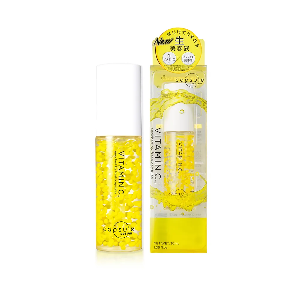 【CAPSULE SERUM 珂蓓思】晶亮修復維他命C精華30mL(女大推薦/膠原蛋白/玻尿酸/神經醯胺/積雪草/美白)
