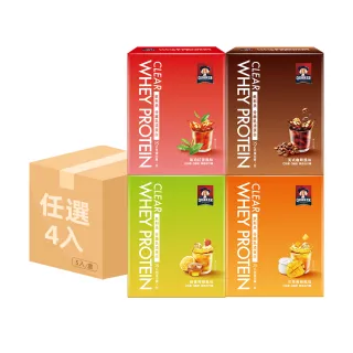 【QUAKER 桂格】飲料系分離乳清蛋白粉5入x4盒-口味任選(琥珀紅萱/美式咖啡/蜂蜜檸檬/芒果優格)