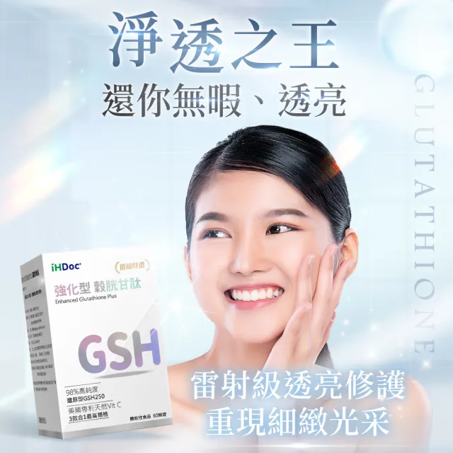 【iHDoc】強化型 穀胱甘肽(60粒/盒)