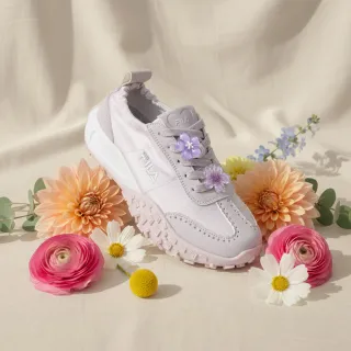 【FILA】PRIMAVERA 女芭蕾風厚底運動鞋-附鞋帶/鞋扣飾-淺紫(5-C344A-991)