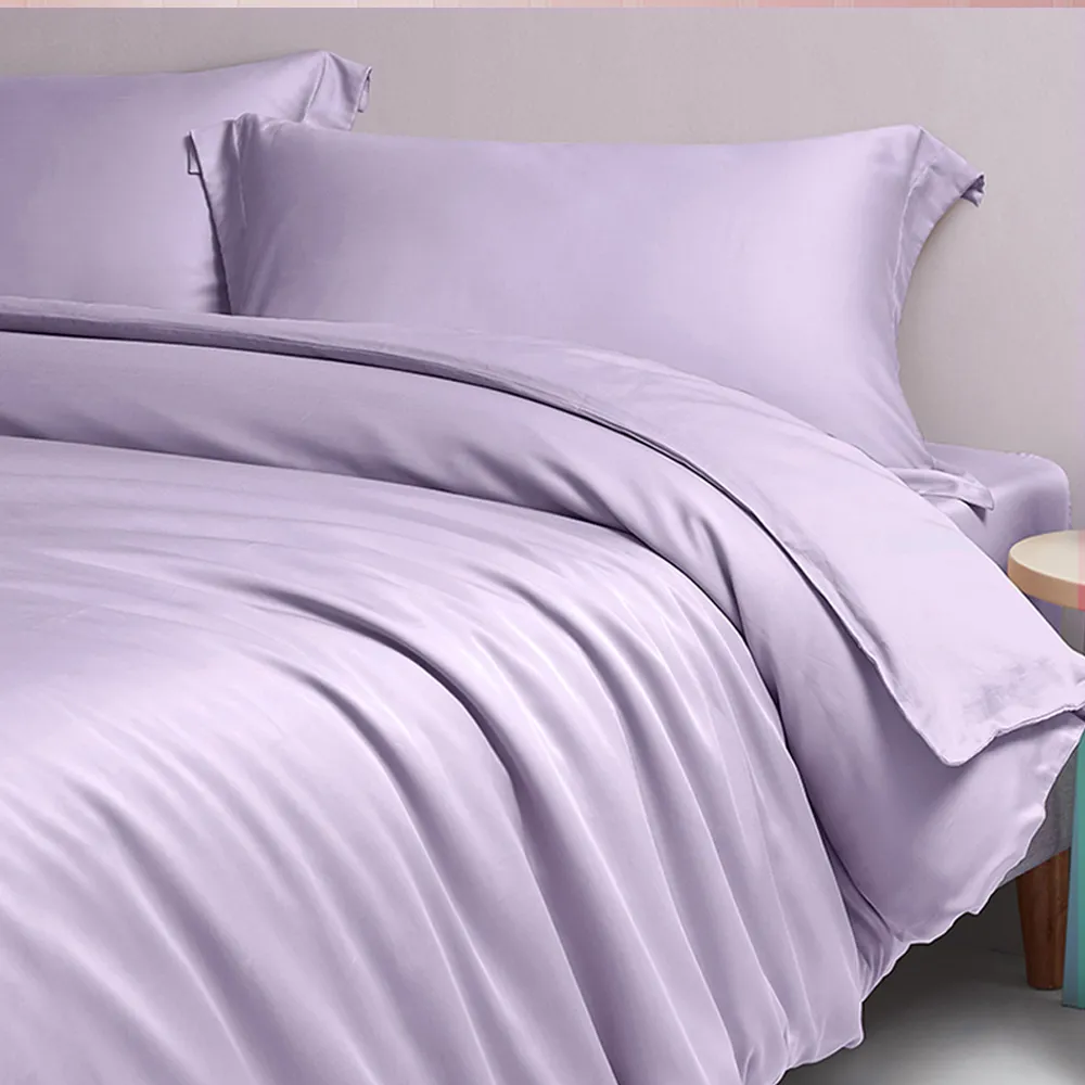 【A-nice】100%天絲鋪棉兩用被套床包枕套組(雙人/加大 素色經典6600系列 60支)