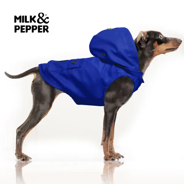 【Maison Pomette】法國寵物精品 Milk&Pepper-Tribord航海雨衣 50A-55A(彈性調整版型）