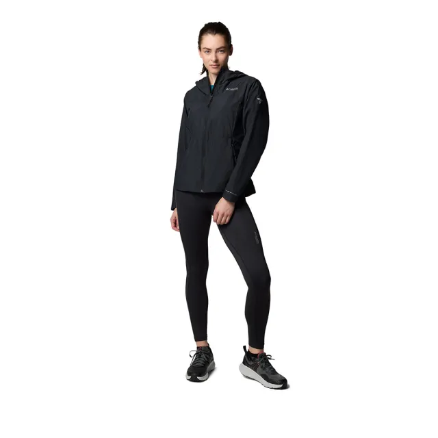 【Columbia 哥倫比亞】女款-超防曬UPF50防潑水風衣-Loop Trail ™ III Windbreaker-黑色(UWR73110BK/KS)