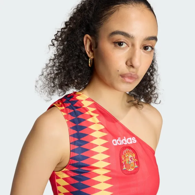 【adidas 愛迪達】世界盃 西班牙 球迷版背心 女 - Originals KE2292