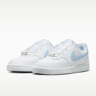 【NIKE 耐吉】運動鞋 休閒鞋 女鞋 W NIKE COURT VISION LO LE 板鞋 復古 白藍 (IB6652102)