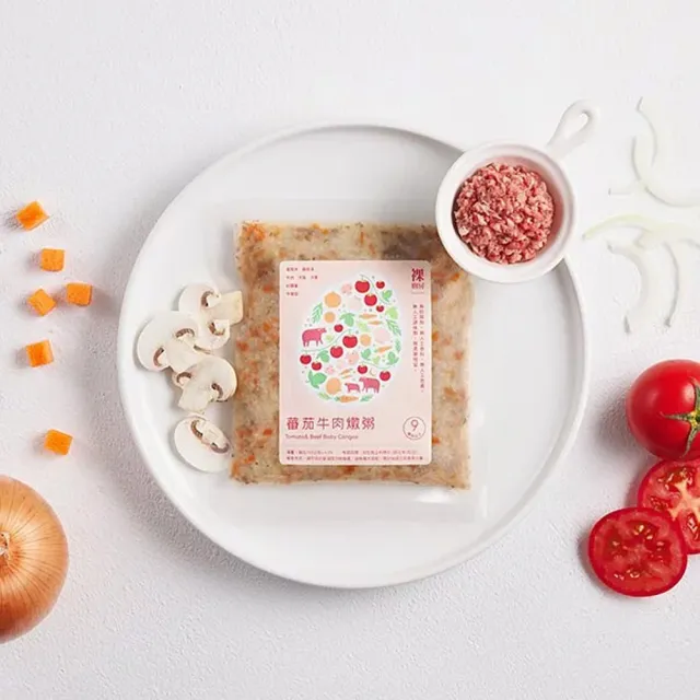 【NAKED KITCHEN 裸廚房】蕃茄牛肉燉粥/大寶寶粥/常溫寶寶粥-160gx10入組
