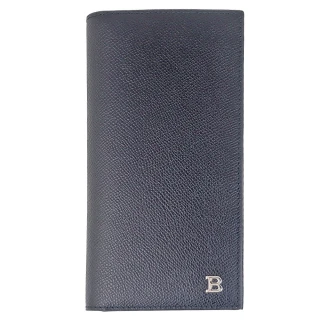 【BALLY】BALIRO 品牌標誌防刮皮革對開長夾(黑色/拉鍊夾層)