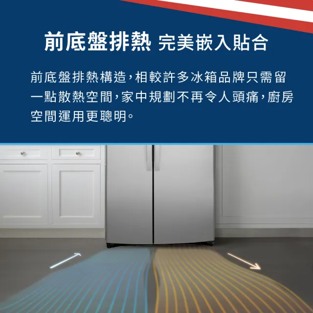 【GE 奇異】702L薄型對開門冰箱(防指紋不銹鋼 GZS22IYNFS)