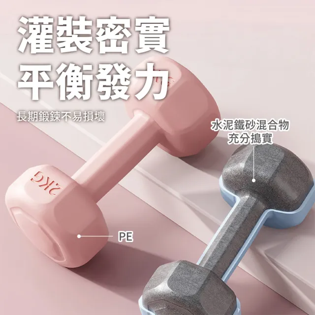 【keep power】1KG啞鈴 *2個入 馬卡龍小啞鈴 小啞鈴 包膠啞鈴 啞鈴 (重量訓練 外層包覆 地板友善)