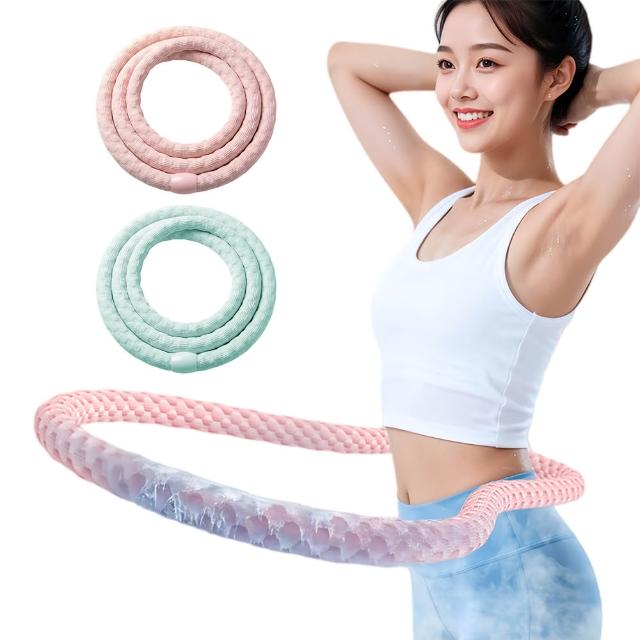 【YUNMI】冰豆豆彈簧軟式靜音呼拉圈 自帶3D按摩點 家用健身塑形收腹彈力圈 健身圈 腹肌訓練器