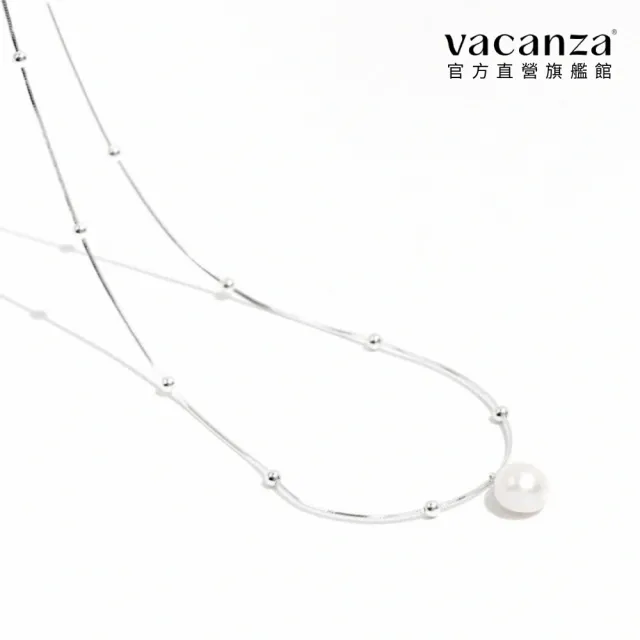 【vacanza】極簡優雅 925純銀飾品 純銀項鍊 珍珠項鍊(抗過敏 情人節禮物 生日禮物)