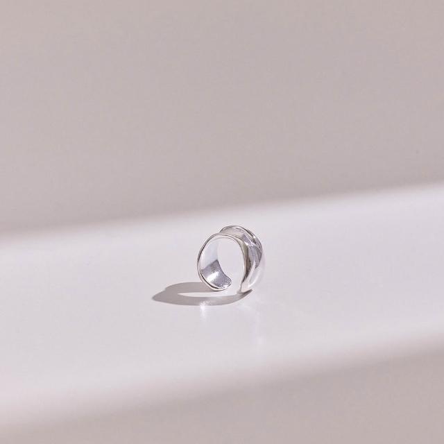 【vacanza】帥氣凹凸 925純銀飾品 純銀耳骨夾 耳夾(抗過敏 七夕禮物 生日禮物)