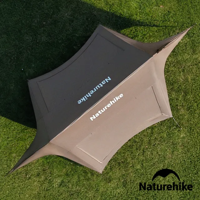 【Naturehike】云霄150D鈦黑膠防水遮陽天幕 附帳桿 960 WS023 (台灣總代理公司貨)