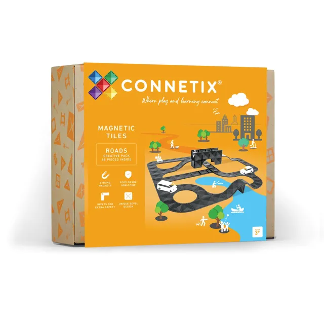 【Connetix 磁樂】澳洲 Connetix 磁力片- 48片城市街區設計師(STEAM 玩具)
