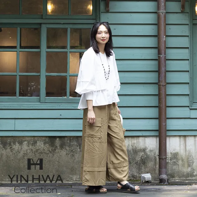 【YIN HWA 盈樺】C`EST MOIJEU 簡約造型百褶拼接襯衫