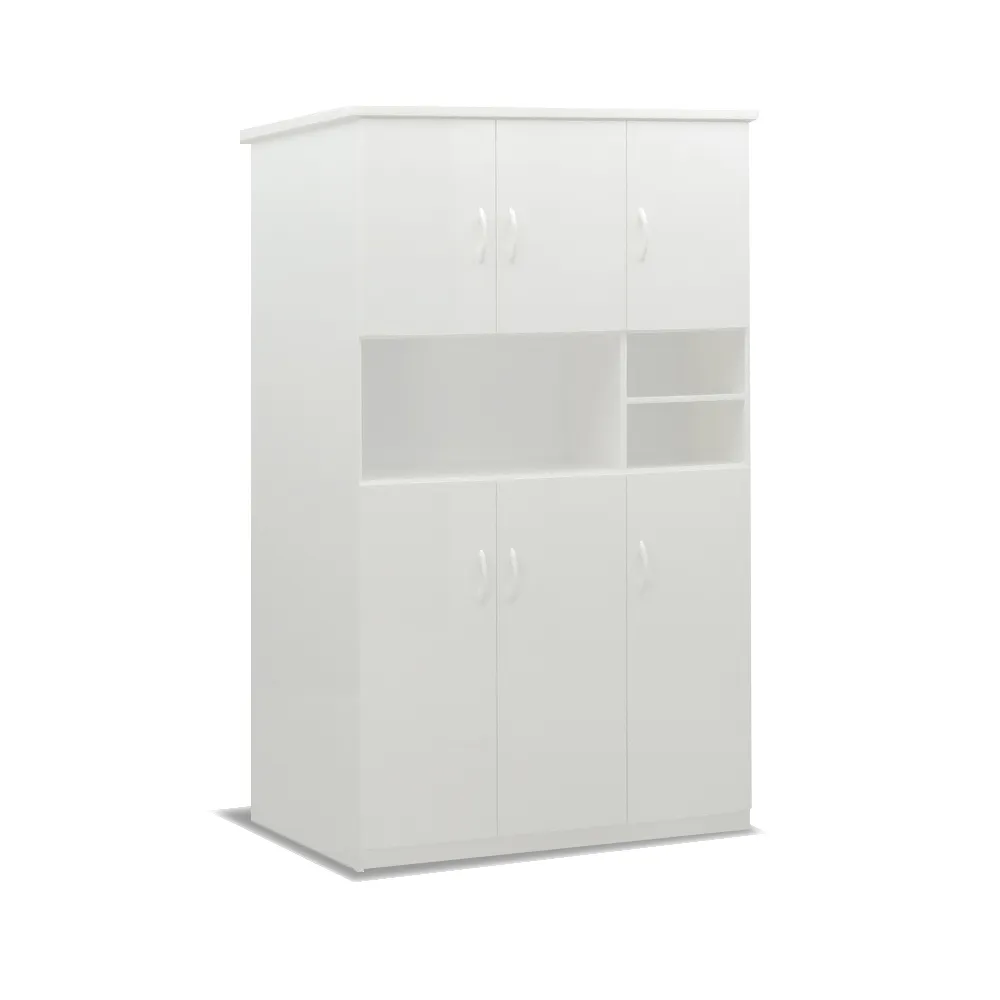 【ASSARI】防潮防蛀塑鋼緩衝開放六門鞋櫃(寬97x深34x高180cm)