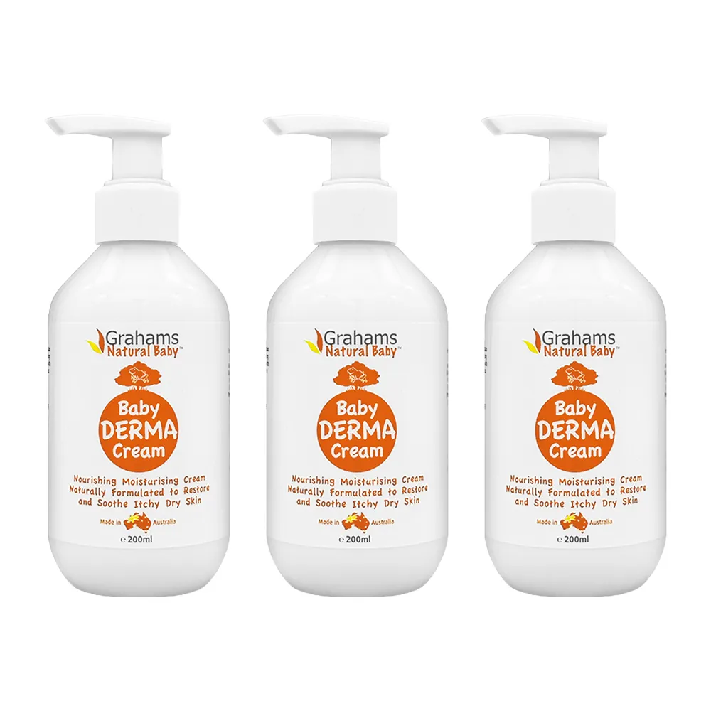 【Grahams 珂然】嬰兒舒敏潤膚霜 200mlx3 (平行輸入版/保濕霜/保濕乳液)