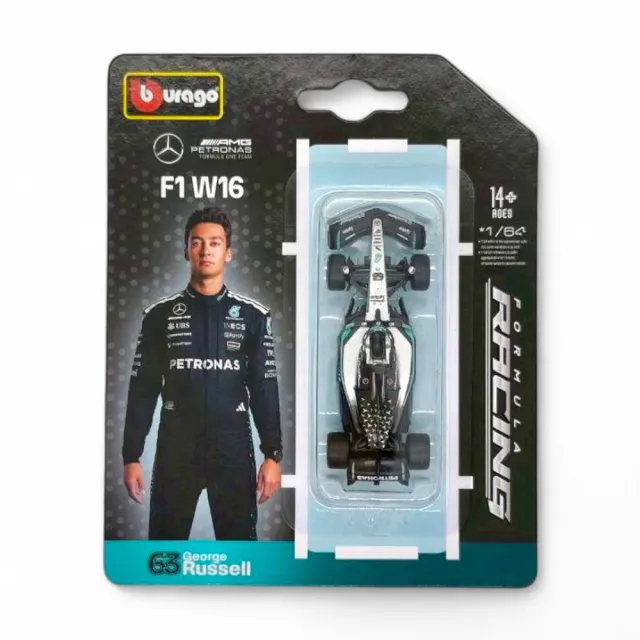1:64 Bburago F1 W16 模型車 Mercedes-AMG 賓士車隊