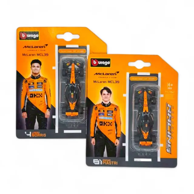 1:64 Bburago F1 MCL 39模型車 McLaren 麥拉倫車隊