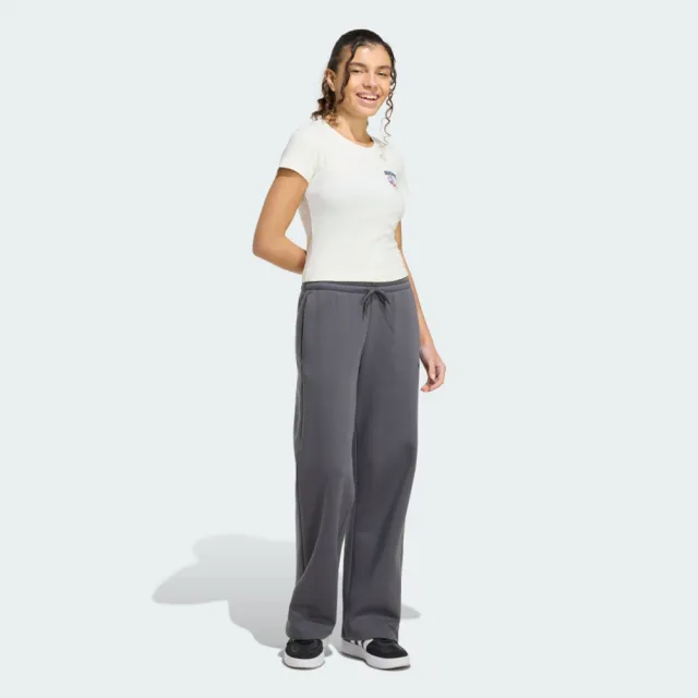 【adidas 愛迪達】Pop Art T2 Q2 女 T恤 運動上衣 休閒短袖 白 亞版(KC8604)