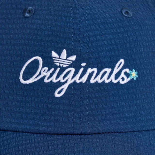 【adidas 愛迪達】Bowtie Cap 帽 深藍 蝴蝶結帽子 可拆 經典 泡泡紗(KX6985)