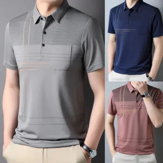 【NEW FORCE】熟男格紋短袖商務POLO衫-6色可選(男短袖polo衫/上衣/POLO衫/短袖上衣/涼感上衣)