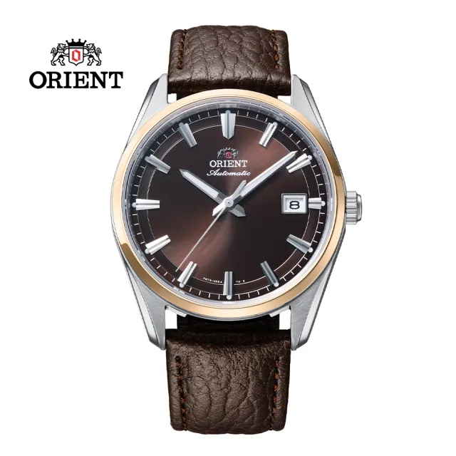 【ORIENT 東方錶】ORIENT 東方錶 DATE系列 經典機械錶 皮帶款 RA-AC0R03Y 咖啡色 - 38.5mm(RA-AC0R03Y)