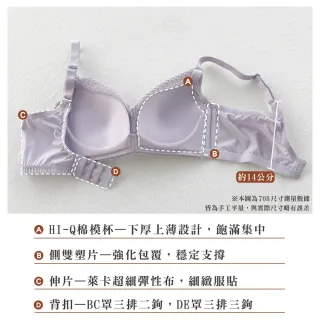 【Swear 思薇爾】Love myself系列B-E罩無鋼圈模杯蕾絲集中包覆女內衣(夕霧紫)