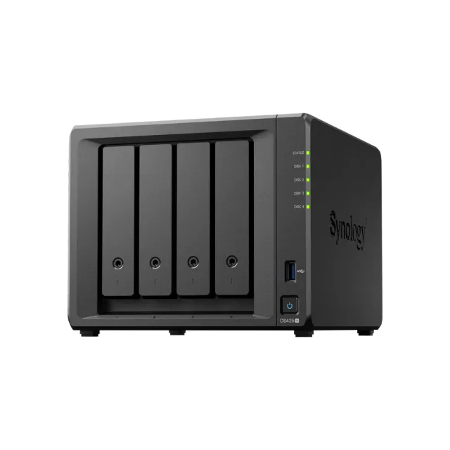 【Synology 群暉科技】搭20TBx2★ DS425+ NAS 網路儲存伺服器(4Bay/Intel/2GB)+(HAT3320-20T)