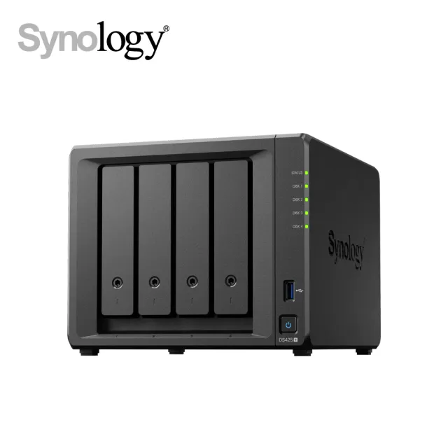 【Synology 群暉科技】搭20TBx2★ DS425+ NAS 網路儲存伺服器(4Bay/Intel/2GB)+(HAT3320-20T)